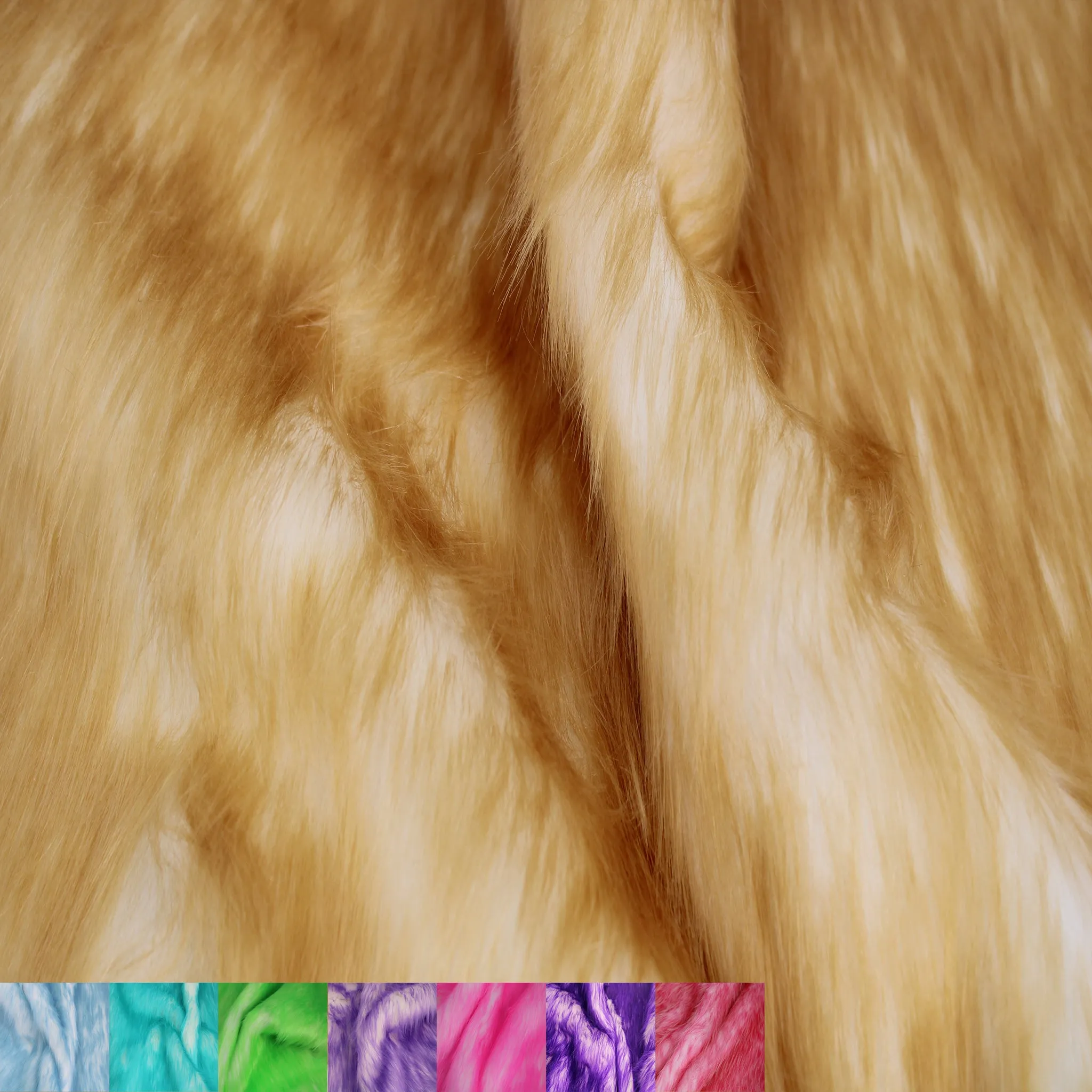 Candy Shade Faux Fur-Christmas Fuzzy-Fabric by The Yard-Fluffy, Soft, Shaggy Mohair-for Sewing, Costumes, Plush Toys, Apparel, Decoration, Gnome Beard Miniature - (SKU-6714)