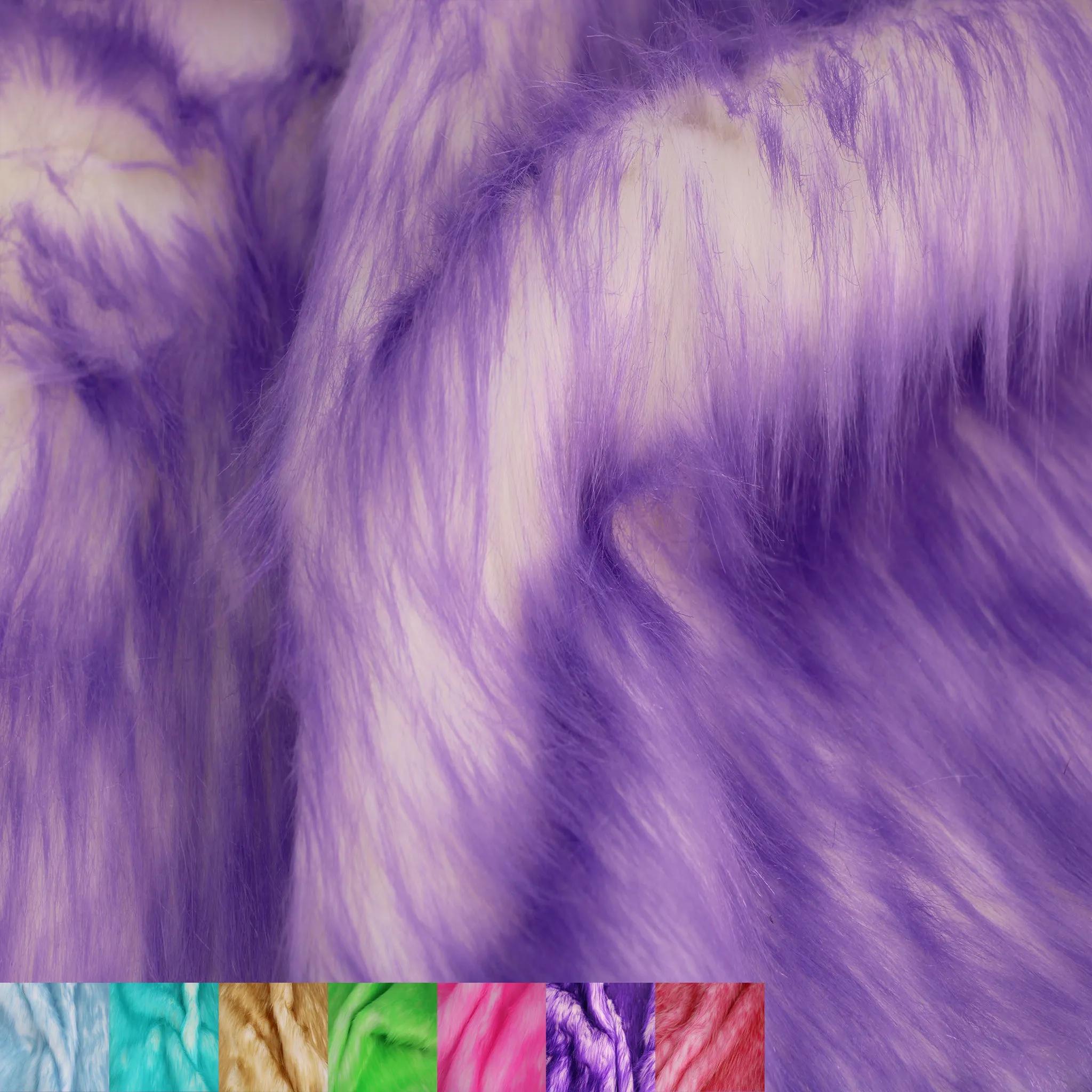 Candy Shade Faux Fur-Christmas Fuzzy-Fabric by The Yard-Fluffy, Soft, Shaggy Mohair-for Sewing, Costumes, Plush Toys, Apparel, Decoration, Gnome Beard Miniature - (SKU-6714)