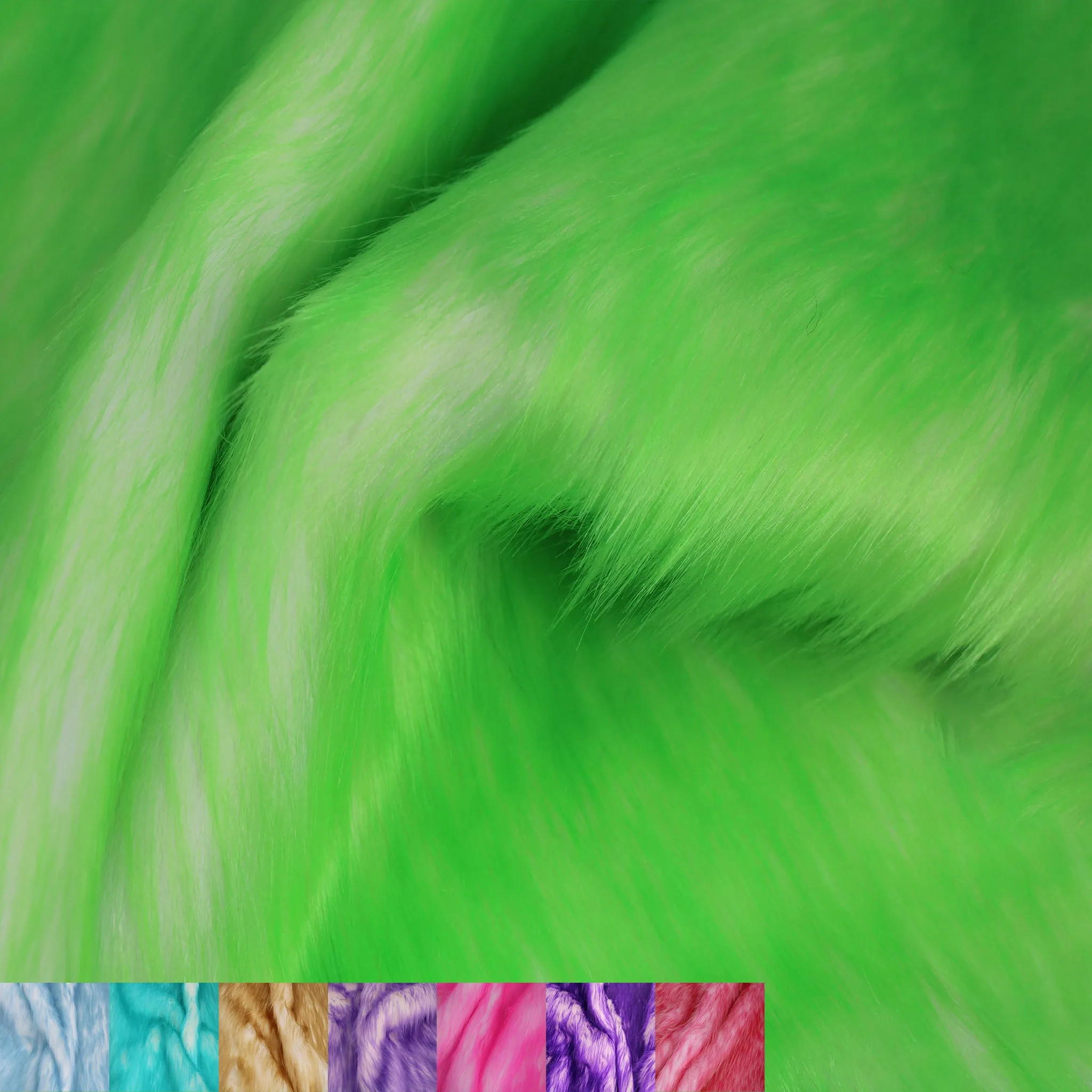 Candy Shade Faux Fur-Christmas Fuzzy-Fabric by The Yard-Fluffy, Soft, Shaggy Mohair-for Sewing, Costumes, Plush Toys, Apparel, Decoration, Gnome Beard Miniature - (SKU-6714)