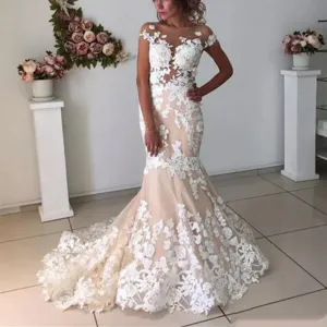 Champagne Mermaid Wedding Dresses