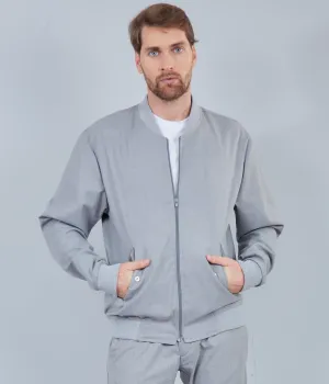 Chaqueta bomber gris clara