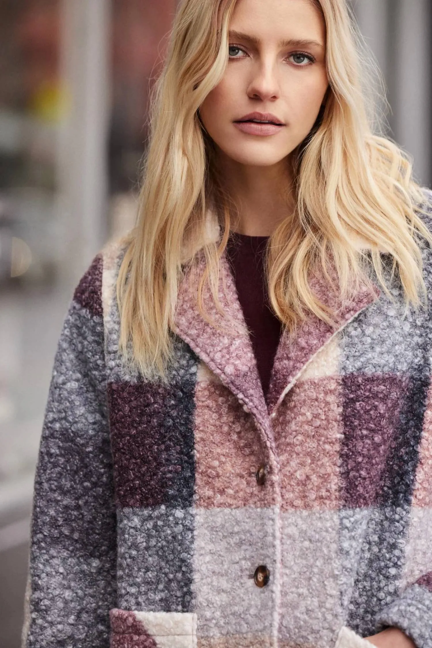 Charlie B - Boucle Plaid Coat