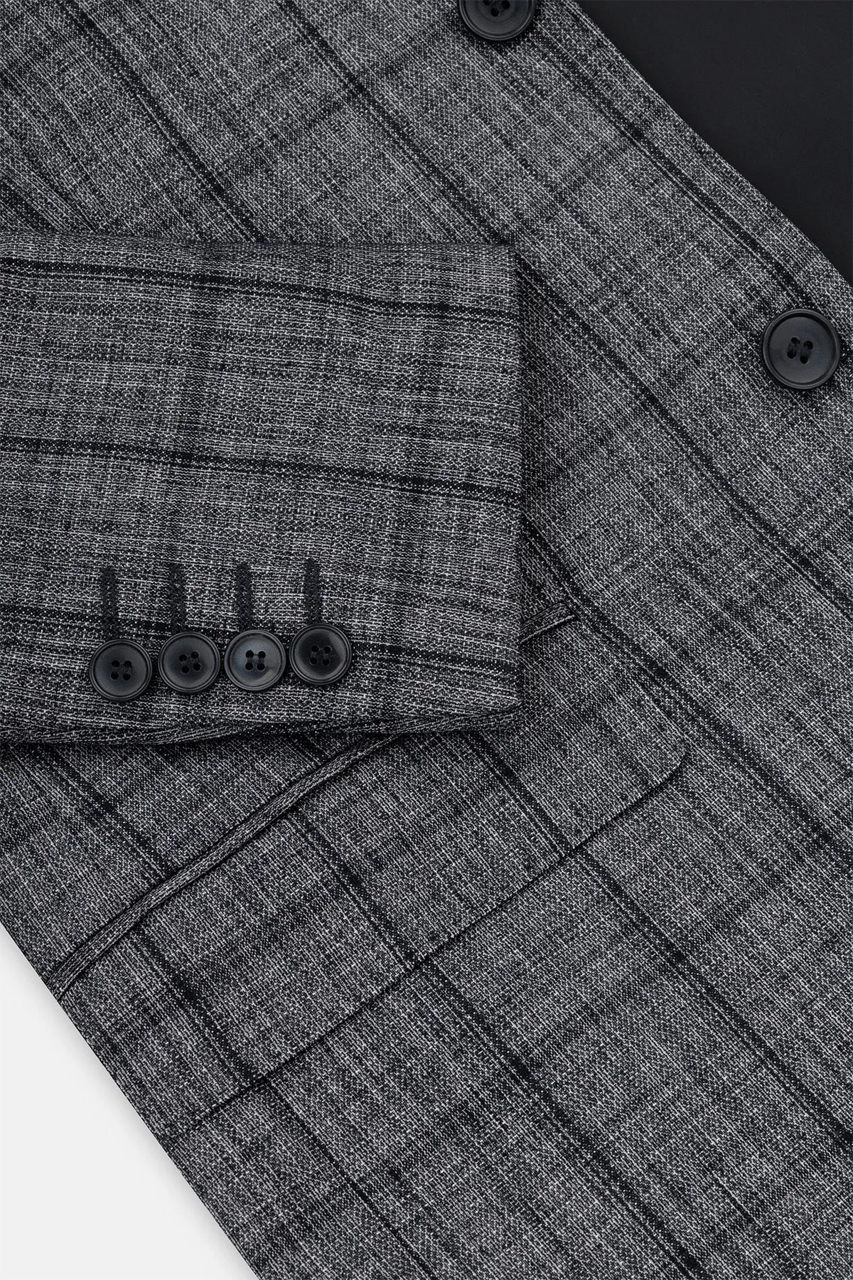 Checked Black Blazer