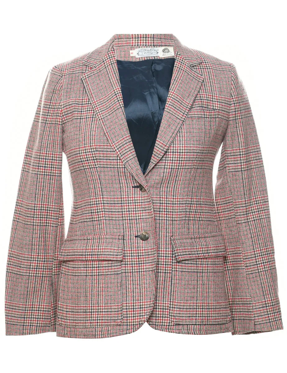 Checked Blazer - S