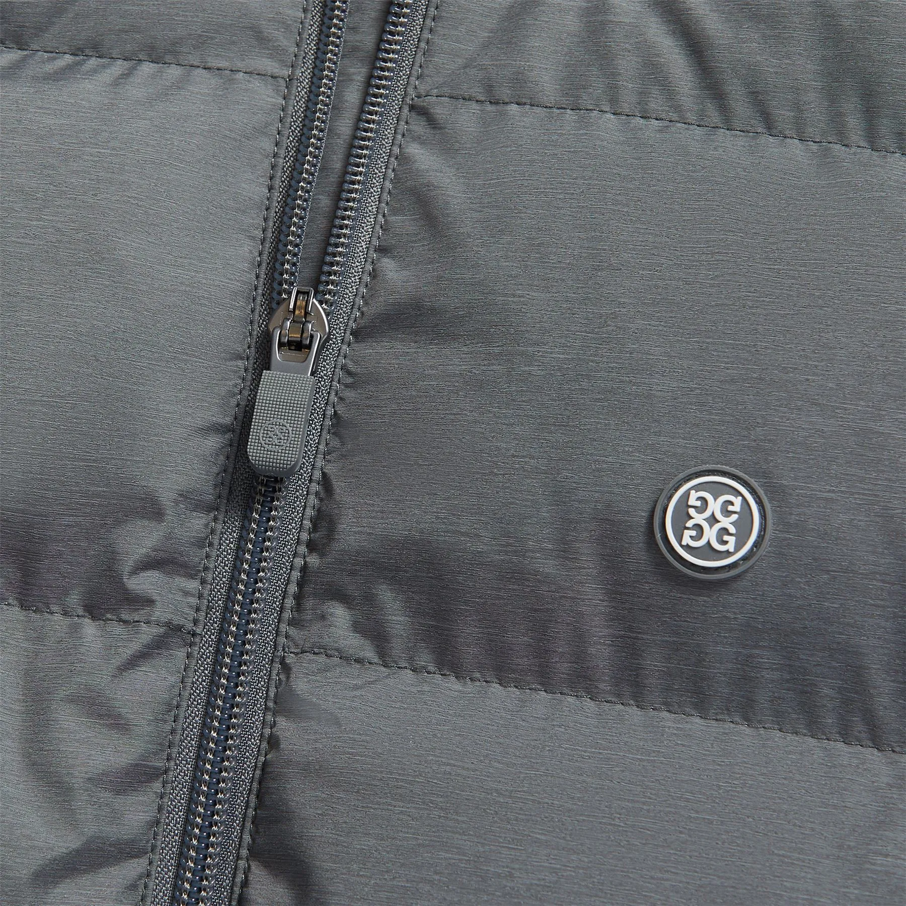 Coated Nylon Melange Puffer Jacket Charcoal Heather Grey