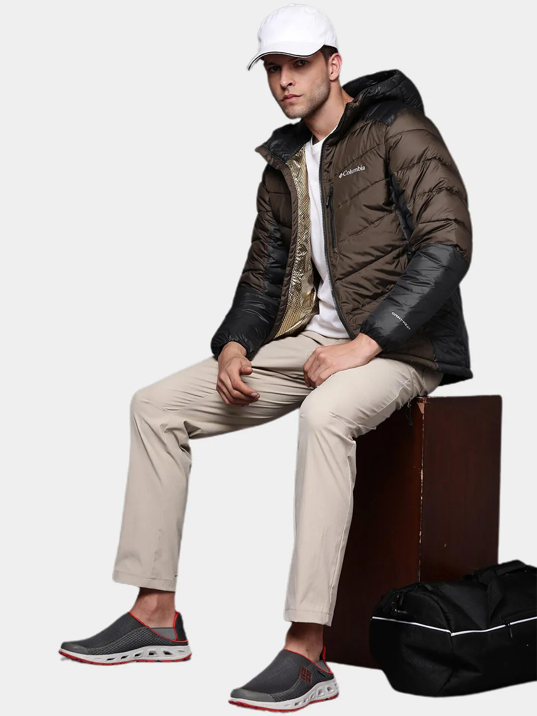 Columbia Men Brown Labyrinth Loop Hooded Jacket