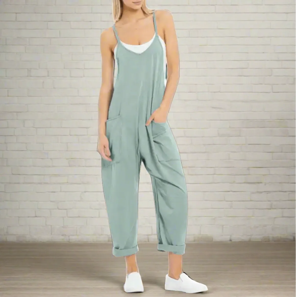 Comfy Loose Leg Jumpsuit - Women's Casual Wear