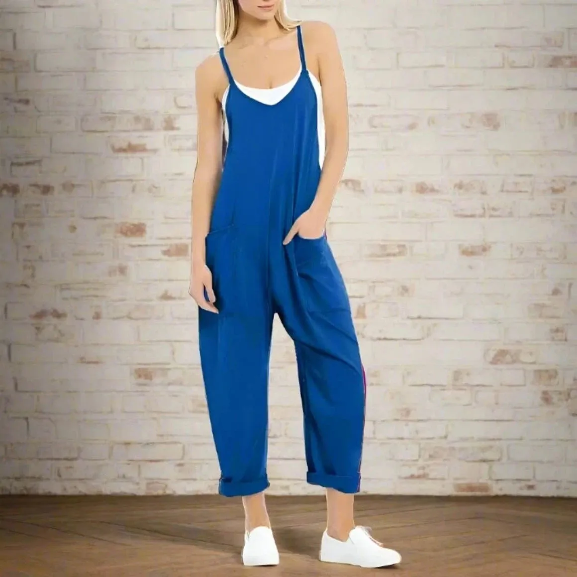 Comfy Loose Leg Jumpsuit - Women's Casual Wear