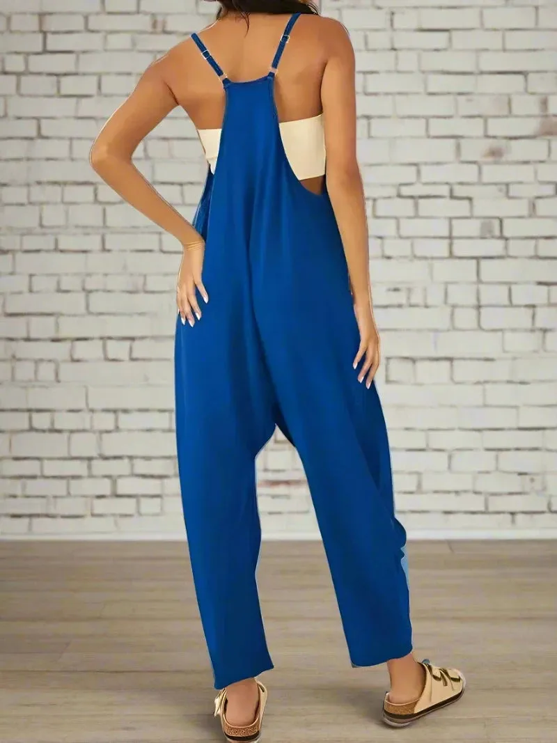 Comfy Loose Leg Jumpsuit - Women's Casual Wear