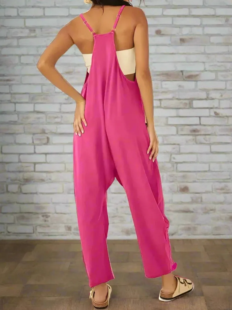 Comfy Loose Leg Jumpsuit - Women's Casual Wear