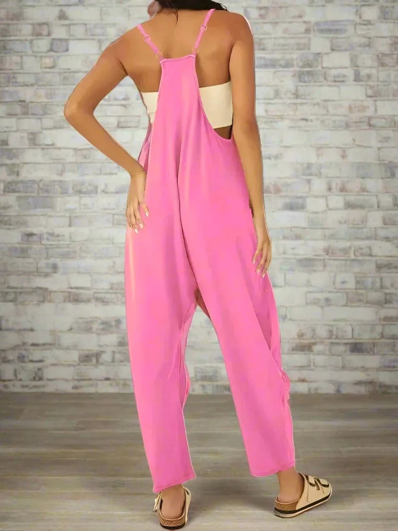 Comfy Loose Leg Jumpsuit - Women's Casual Wear