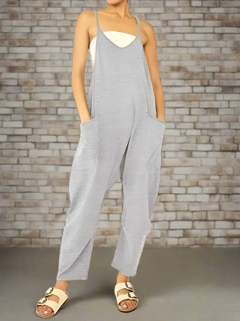 Comfy Loose Leg Jumpsuit - Women's Casual Wear