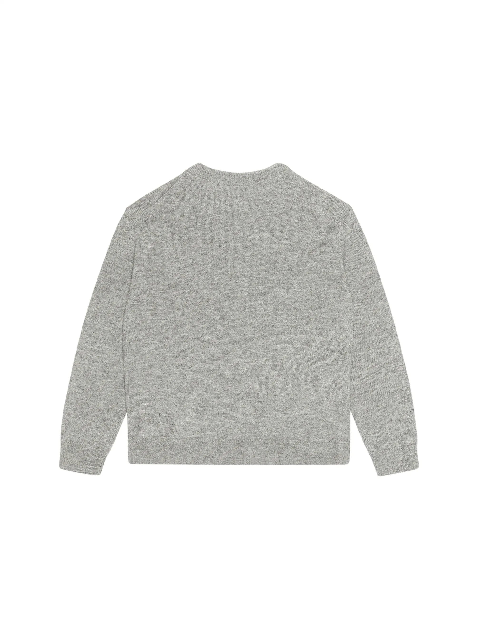 Crew neck cashmere sweater with heritage embroidery
