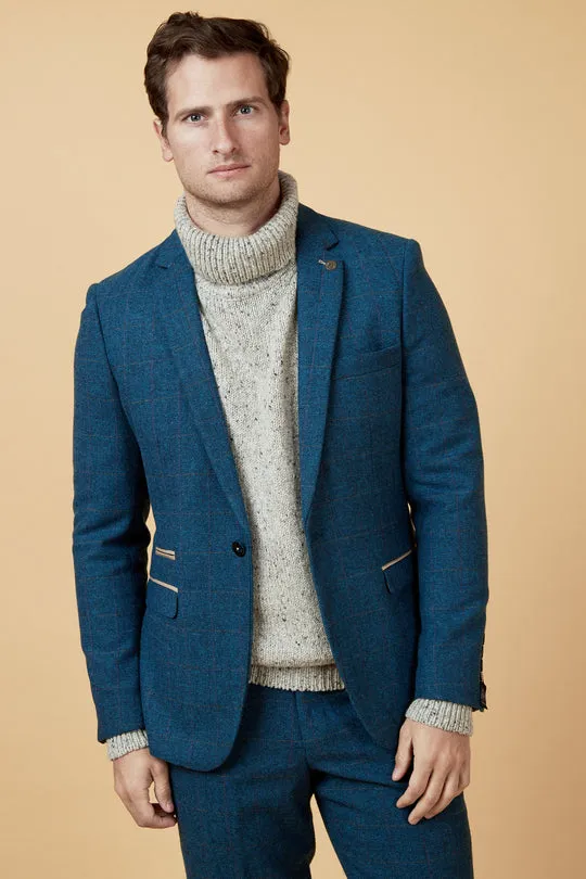 Dion Tweed Herringbone Blazer By Marc Darcy