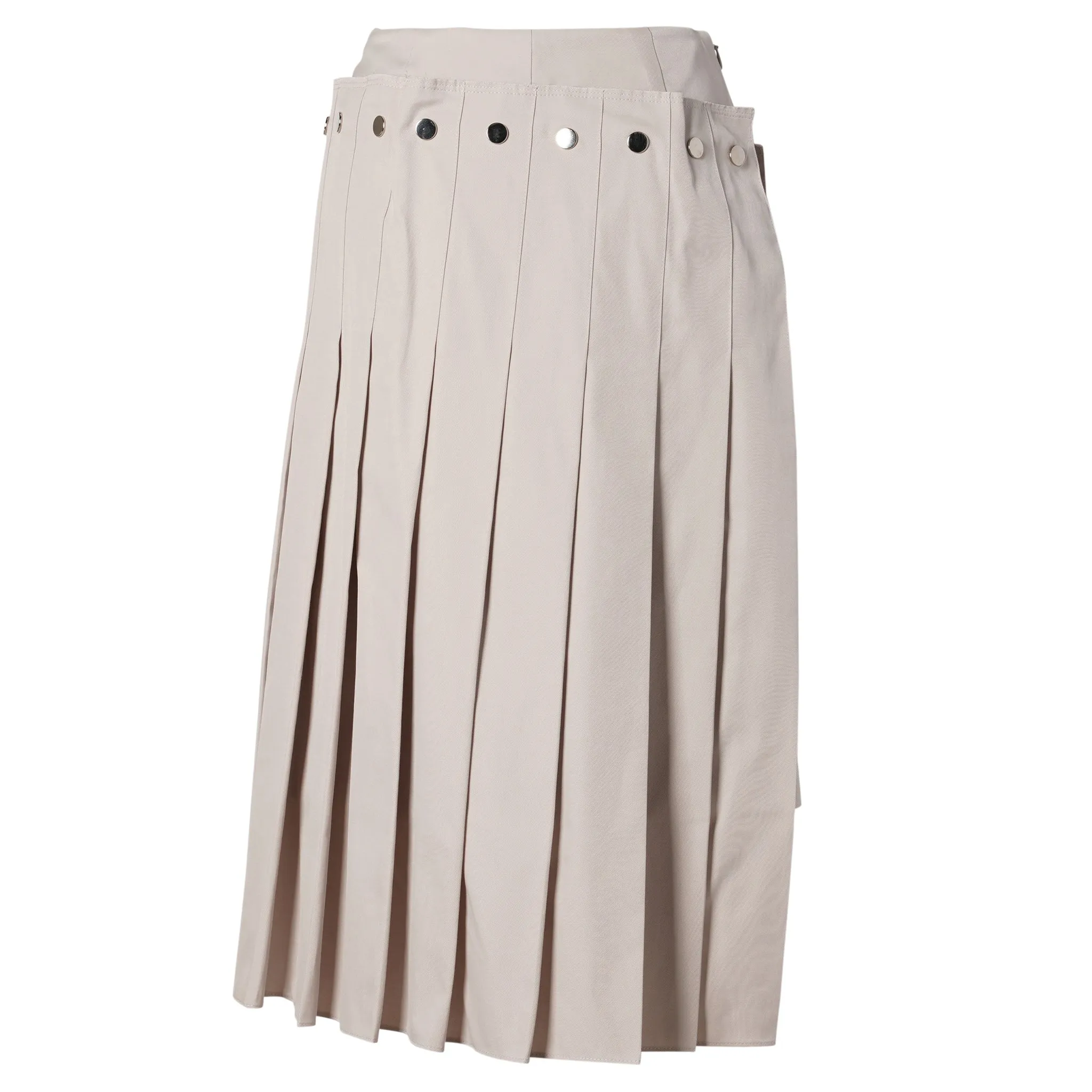 DOUBLE LAYER PLEATED SKIRT / OAT BEIGE