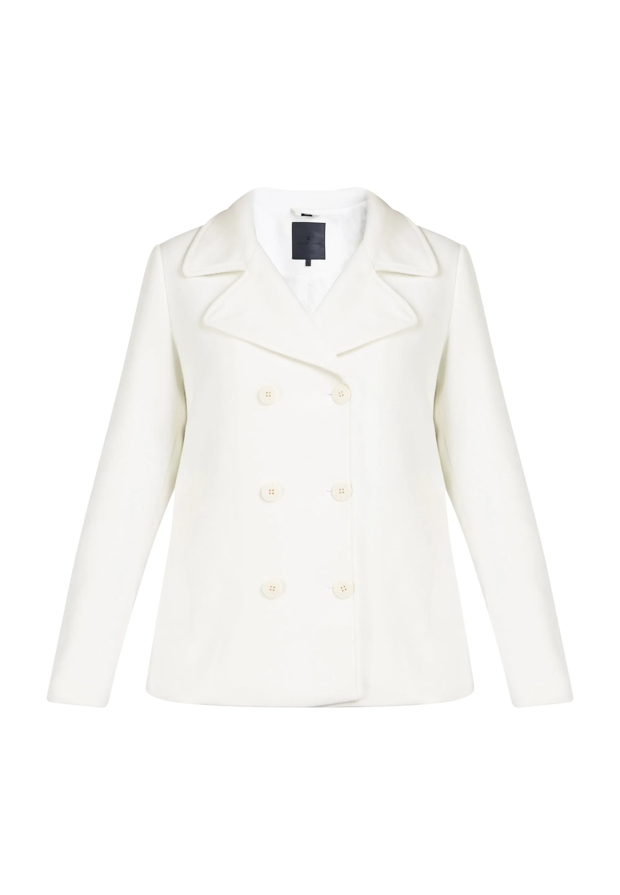 Dreimaster klassik Women's Transitional Pea Coat Made Of A Wool Blend