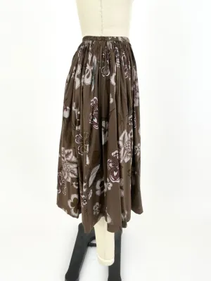 Dries Van Noten Floral Circle Skirt