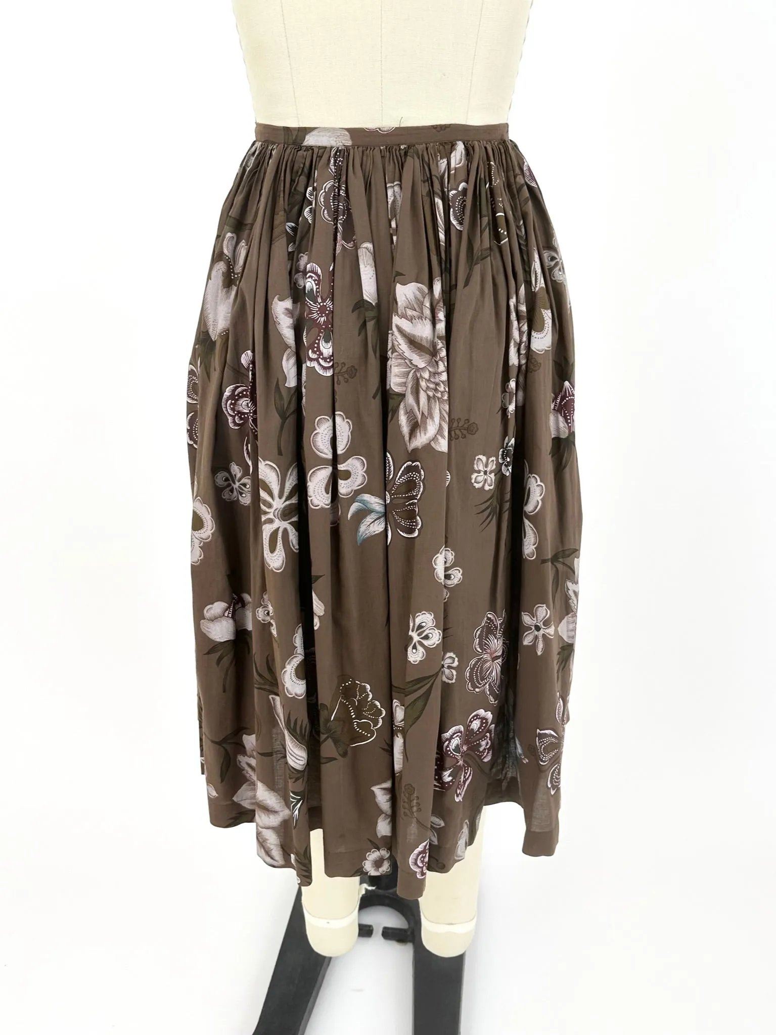 Dries Van Noten Floral Circle Skirt