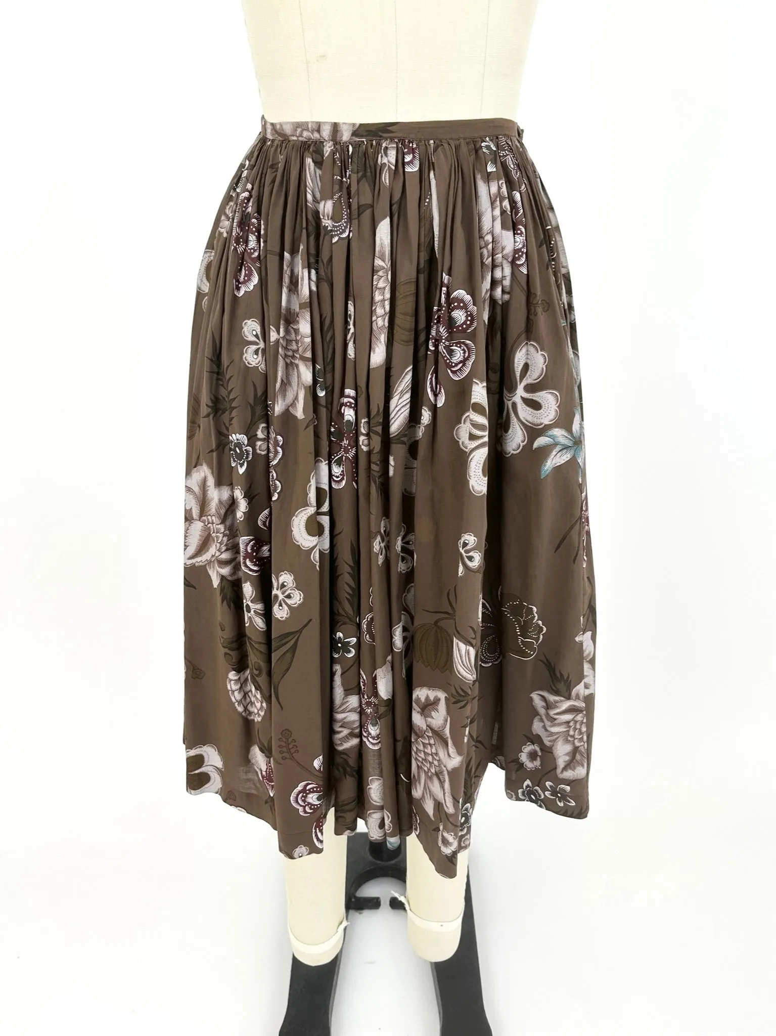 Dries Van Noten Floral Circle Skirt