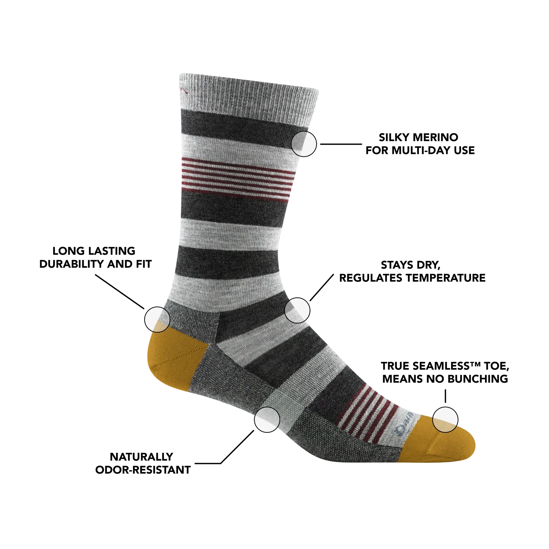 DTV- Oxford Crew Lightweight Lifestyle Sock