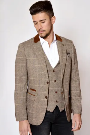 DX7 Heritage Tweed Check Blazer By Marc Darcy London