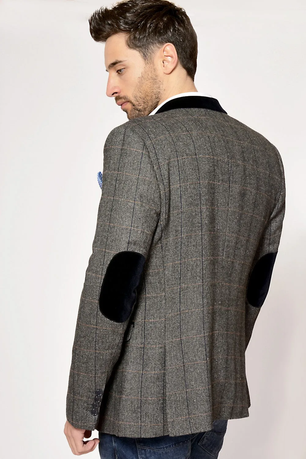 DX7 Heritage Tweed Check Blazer By Marc Darcy London