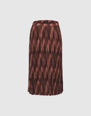 Elastic Waist A-Line Skirt