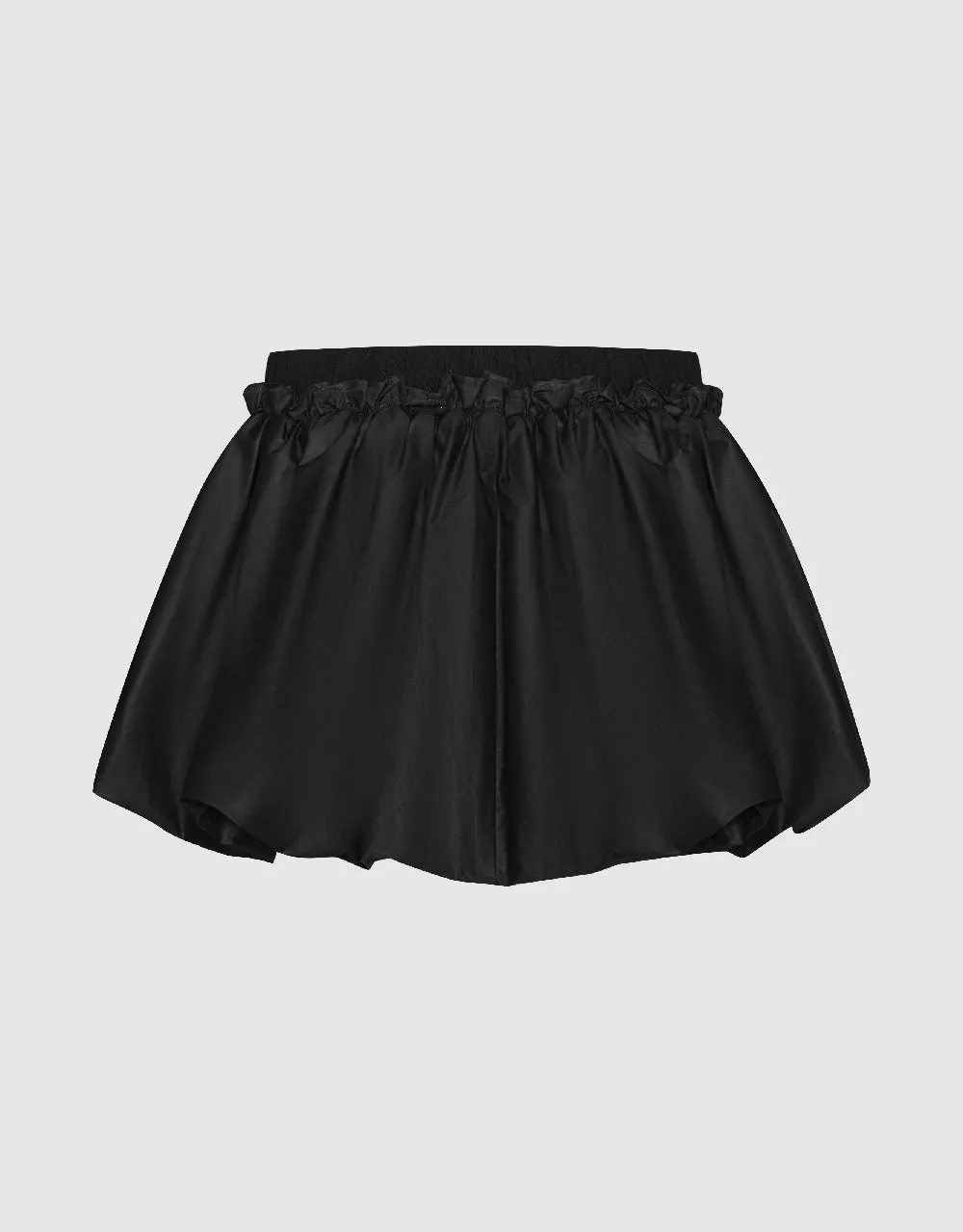 Elastic Waist Mini A-Line Skirt