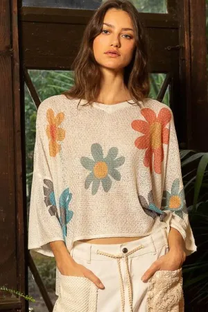 Flower Knit Top