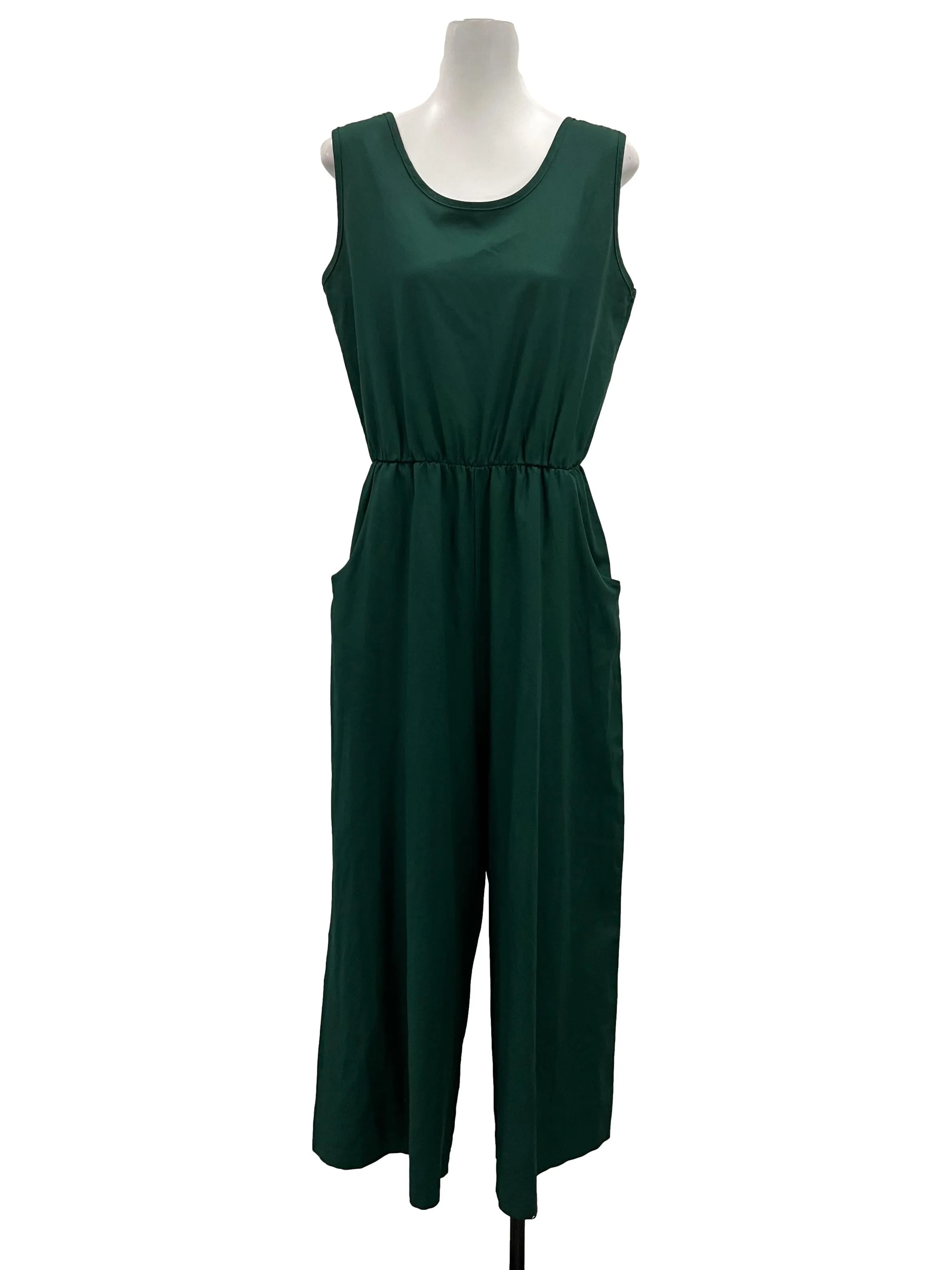 Forest Green Sleeveless Jumpsuit