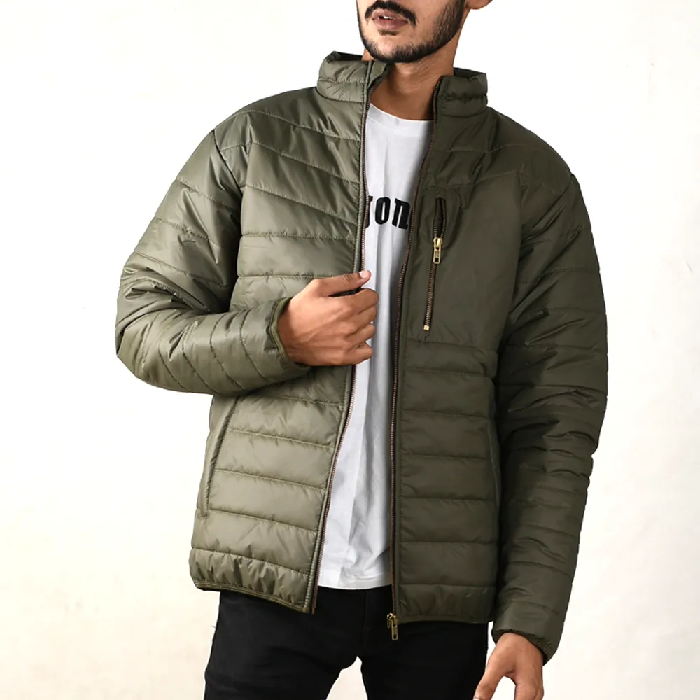 Forest Olive Zipper Full Sleeves