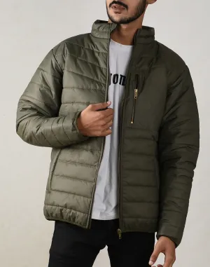 Forest Olive Zipper Full Sleeves