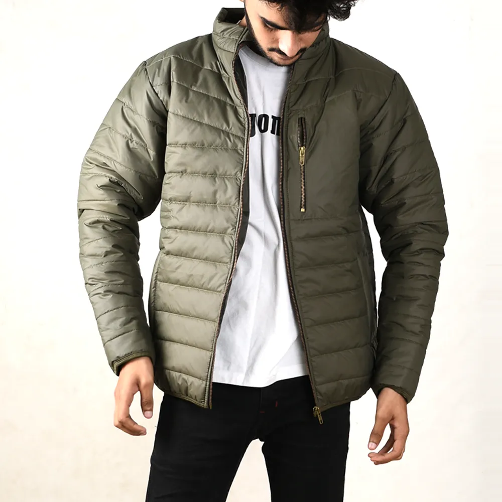 Forest Olive Zipper Full Sleeves