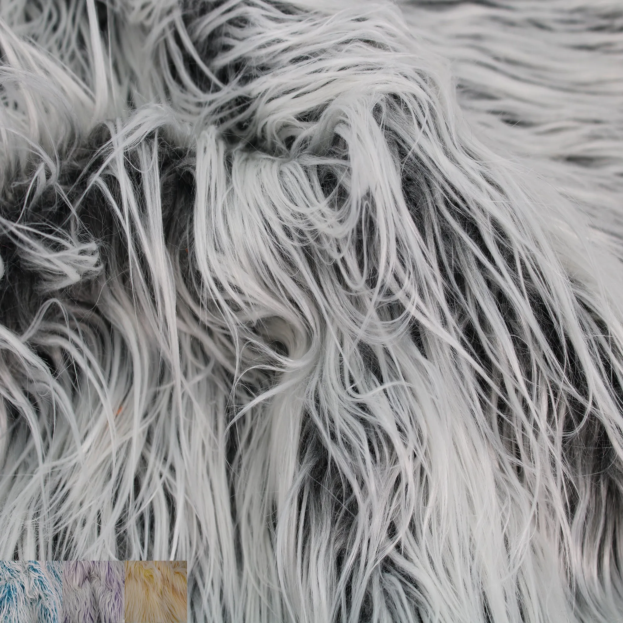 Frosted Faux Fur-Fabric by The Yard-Fluffy, Shaggy Mohair-for Sewing, Costumes, Plush Toys, Dolls, Decoration, Apparel, Clothing, Rugs, Gnome Beard Miniature - (SKU-6749)