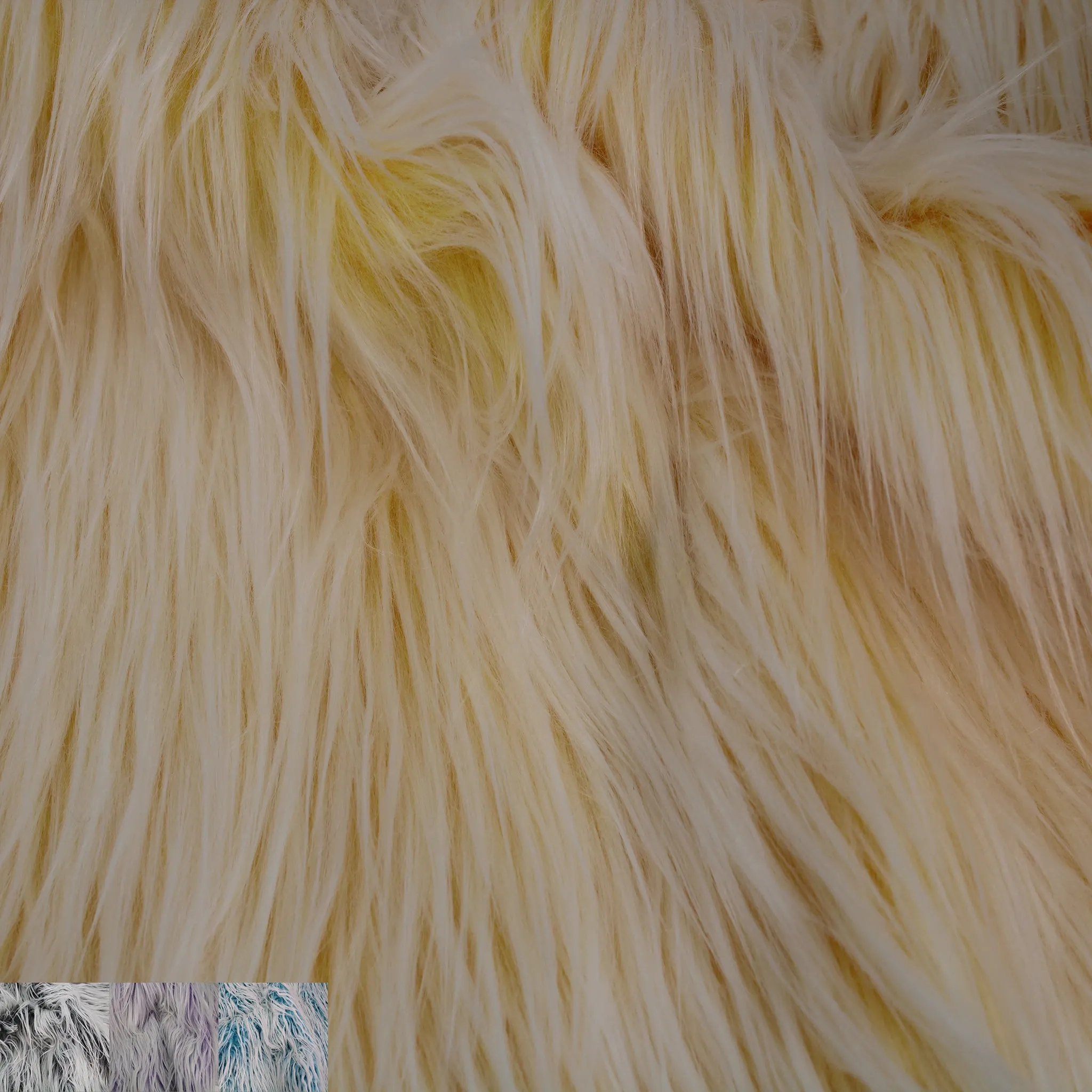 Frosted Faux Fur-Fabric by The Yard-Fluffy, Shaggy Mohair-for Sewing, Costumes, Plush Toys, Dolls, Decoration, Apparel, Clothing, Rugs, Gnome Beard Miniature - (SKU-6749)