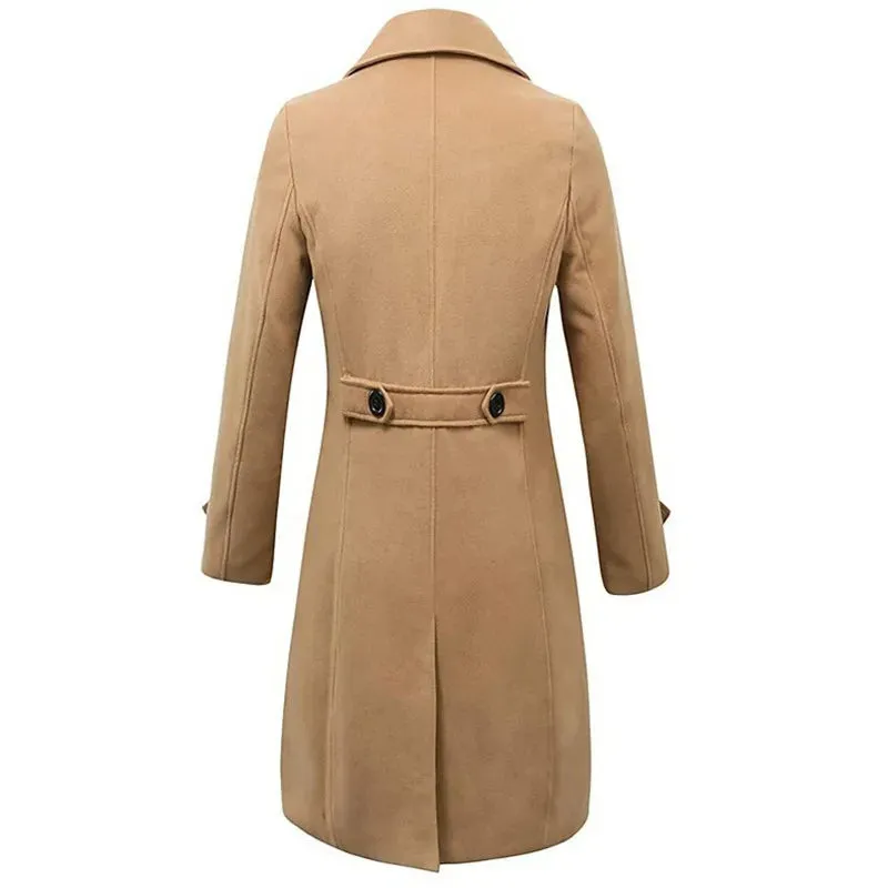 Funki Buys | Jackets | Men's Large Button Business Overcoat