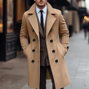 Funki Buys | Jackets | Men's Large Button Business Overcoat