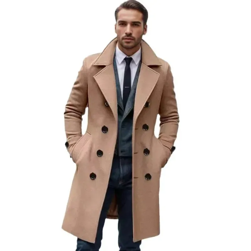 Funki Buys | Jackets | Men's Large Button Business Overcoat