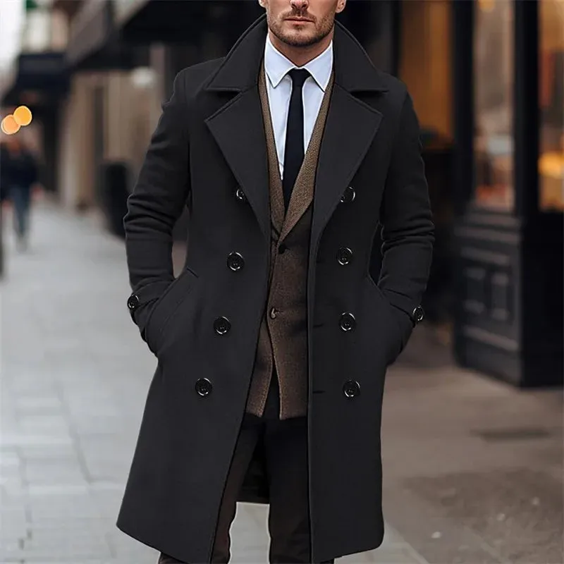 Funki Buys | Jackets | Men's Large Button Business Overcoat