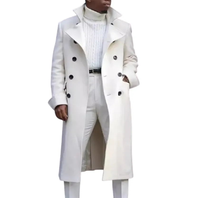 Funki Buys | Jackets | Men's Smart Double Breasted Dress Coat