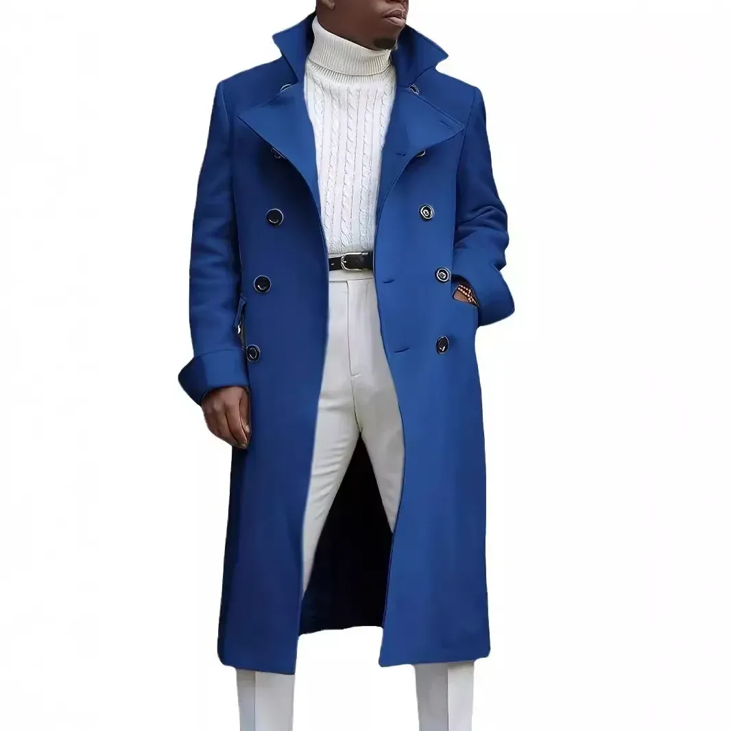 Funki Buys | Jackets | Men's Smart Double Breasted Dress Coat