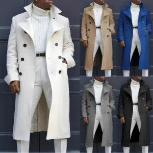 Funki Buys | Jackets | Men's Smart Double Breasted Dress Coat