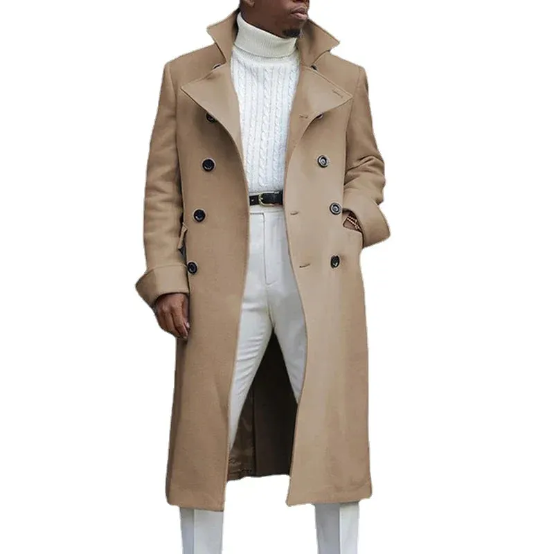 Funki Buys | Jackets | Men's Smart Double Breasted Dress Coat