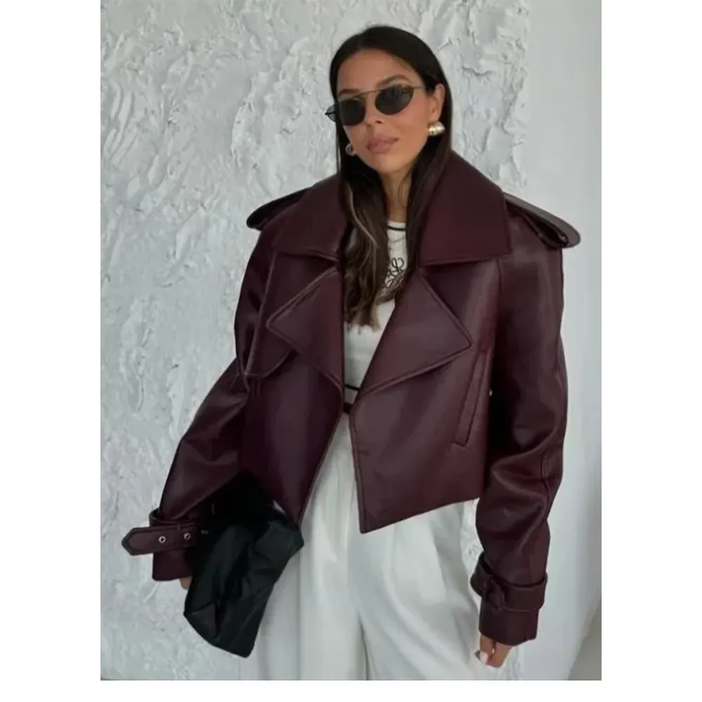 Funki Buys | Jackets | Women's Extra Long Faux Leather Coat