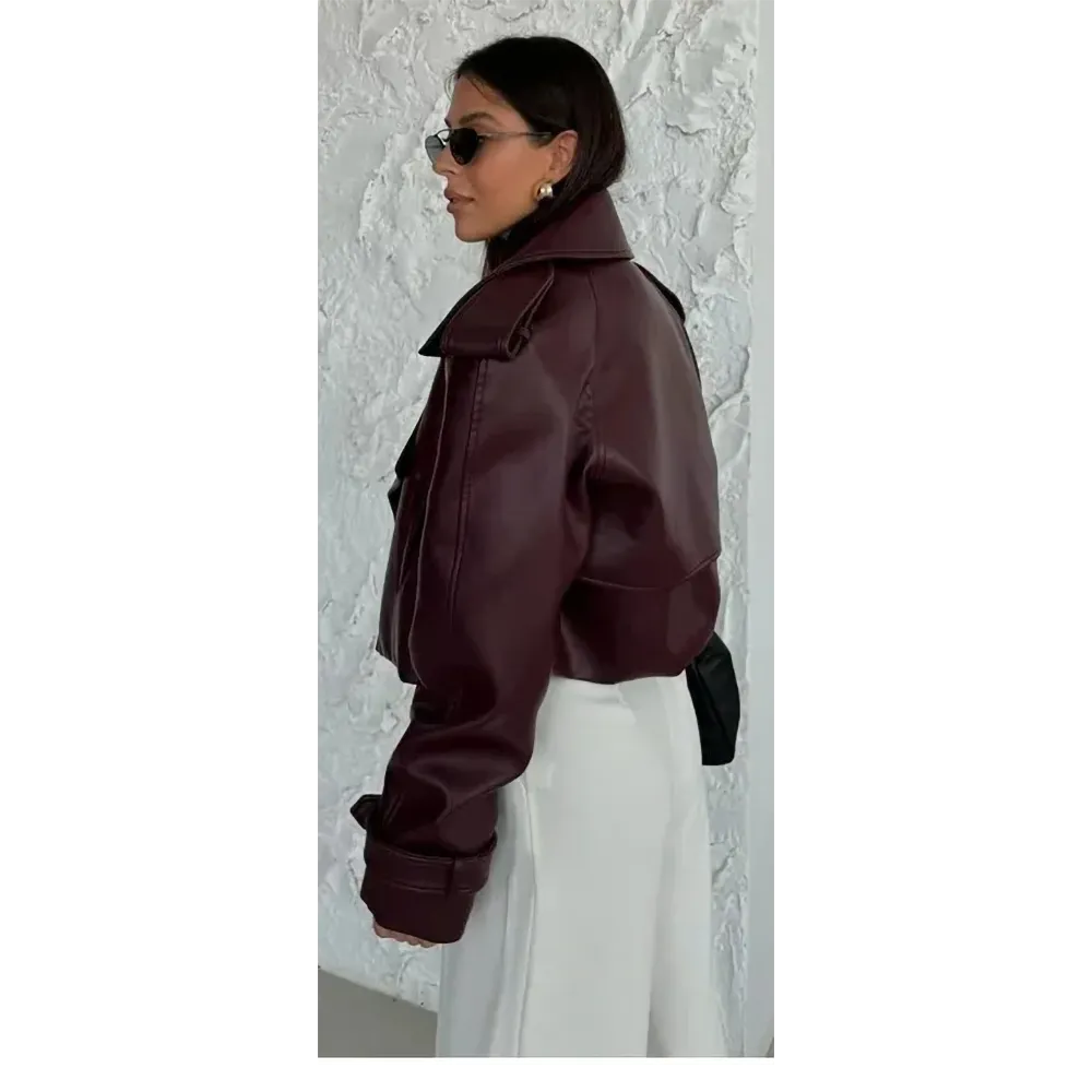 Funki Buys | Jackets | Women's Extra Long Faux Leather Coat