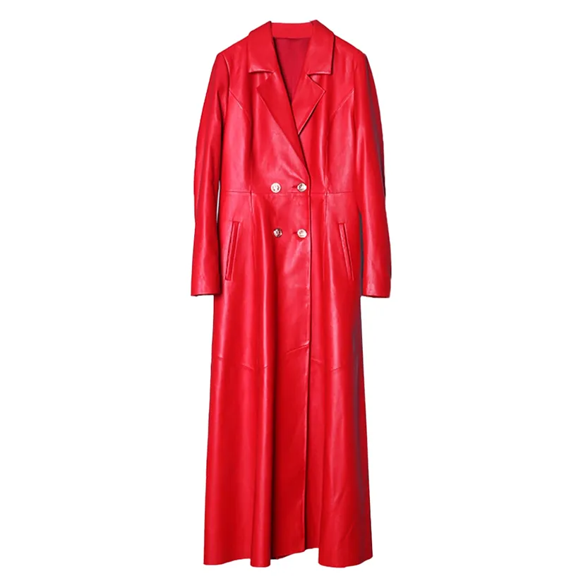 Funki Buys | Jackets | Women's Long Faux Leather Swing Coat