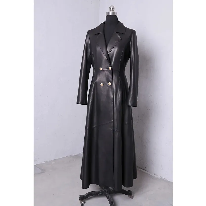 Funki Buys | Jackets | Women's Long Faux Leather Swing Coat