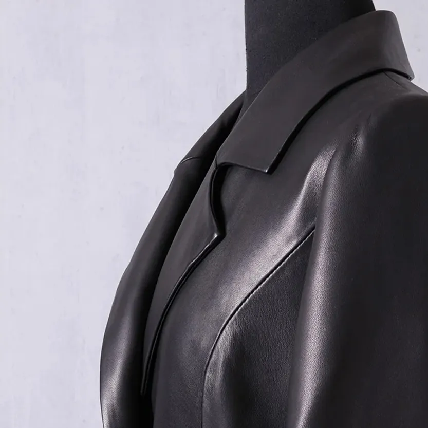 Funki Buys | Jackets | Women's Long Faux Leather Swing Coat