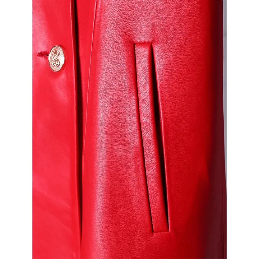 Funki Buys | Jackets | Women's Long Faux Leather Swing Coat