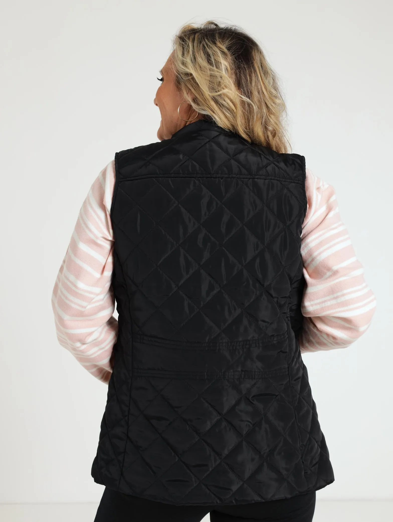 Gilet Puffer Jacket - Black